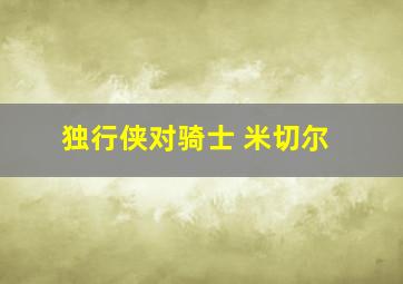 独行侠对骑士 米切尔